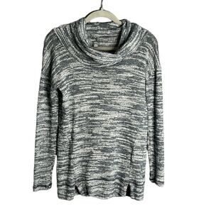 Aerie Gray Marled Cowl Neck Soft Lightweight Sweater Size XS